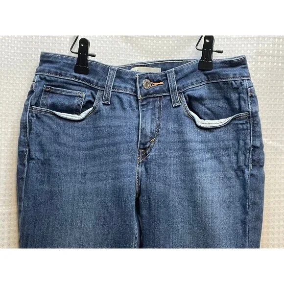 Levi's jeans womens 27 low rise skinny stretch 25 x 30 denim blue - Picture 2 of 12